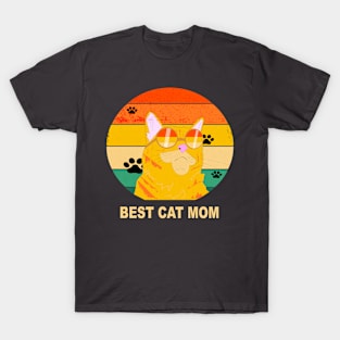 Best Cat Mom vintage colorful shirt gift T-Shirt